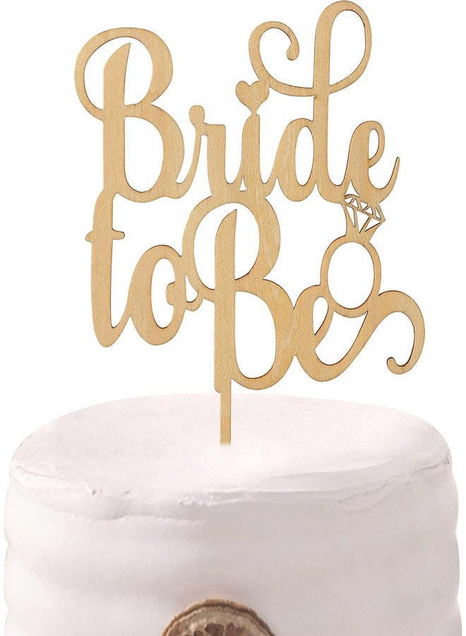 Cliths Wooden Bridal Shower Cake Topper - Bride to Be Cake Topper - Wedding Cake Decorations, Bridal Shower Decor, Elegant Wedding Supplies - Image 1